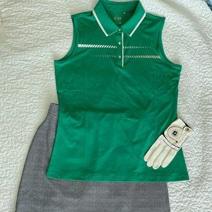 EUC Golf or Tennis Outfit Nivo Sleeveless Top (NWT) & Peter Millar Pull on Skort